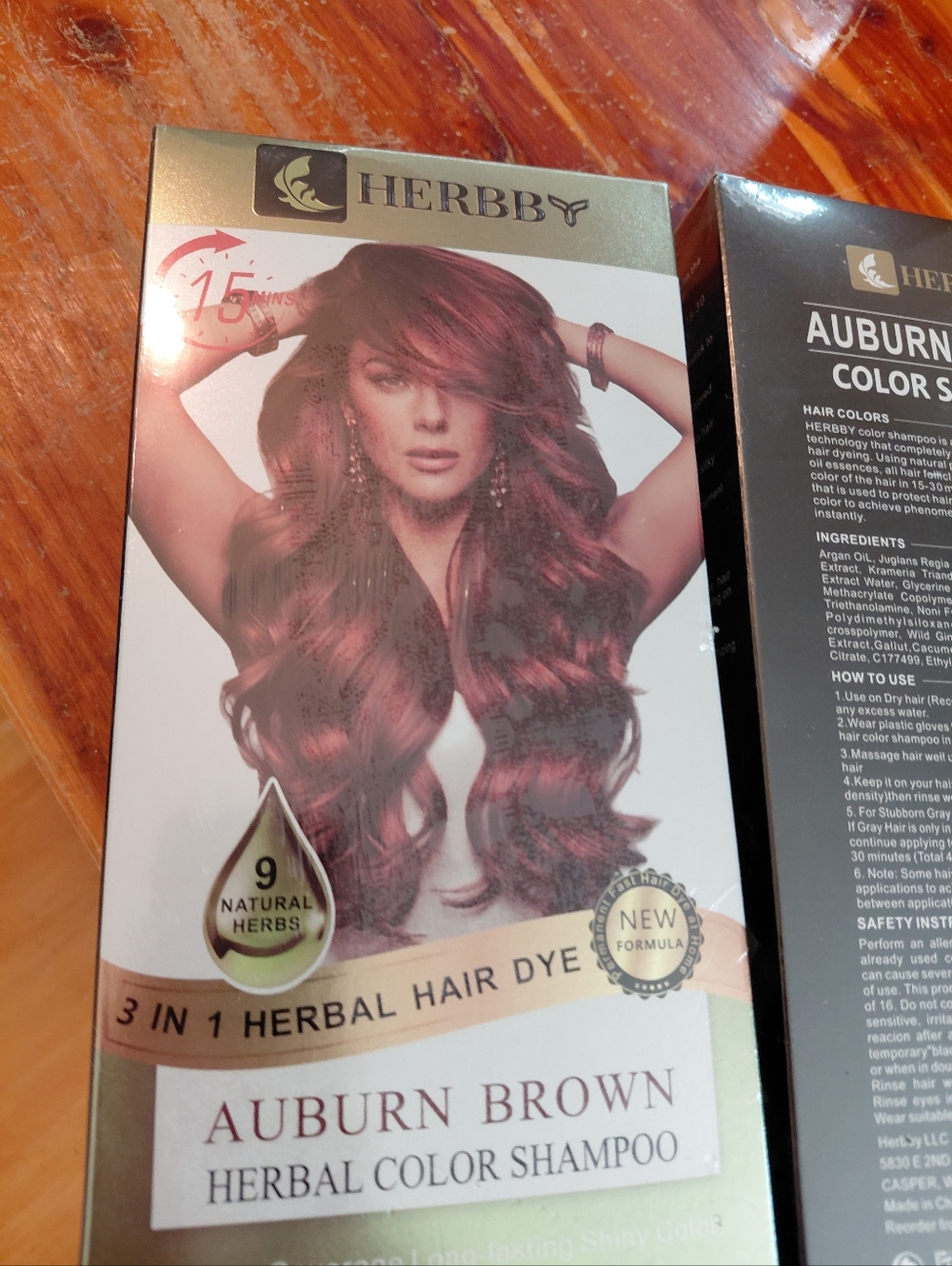 NEW FACTORY SEALED "HERBB HAIR SHAMPOO AUBURN BROWN